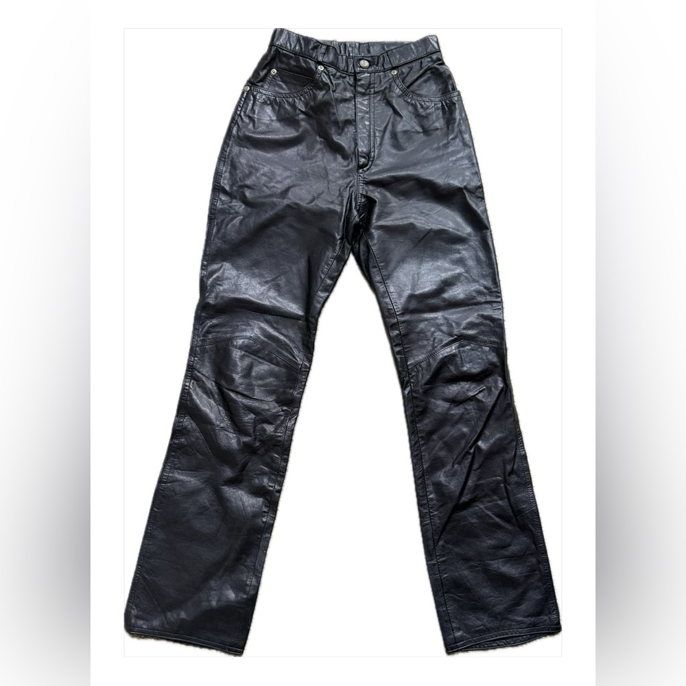 Wilsons Leather Black Straight Leg Leather Pants—runs small - Picture 4 of 13